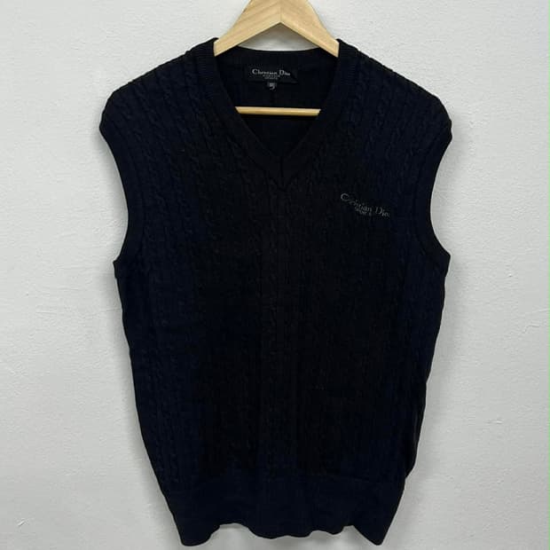 크리스찬 디올 무슈 스포츠 케이블 니트 베스트
