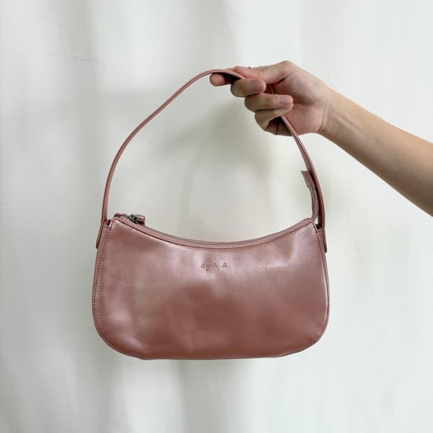 agnes b. 핑크 원숄더백 