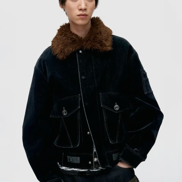 (M사이즈 구매)앤더슨벨 미쿠스 벨벳 봄버 자켓 M사이즈