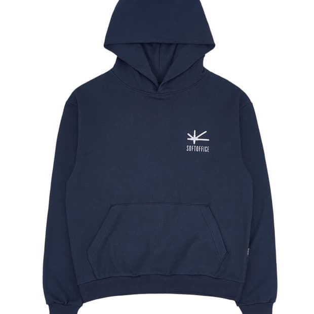 소프트 오피스 커뮤니티 스웻 후드 네이비