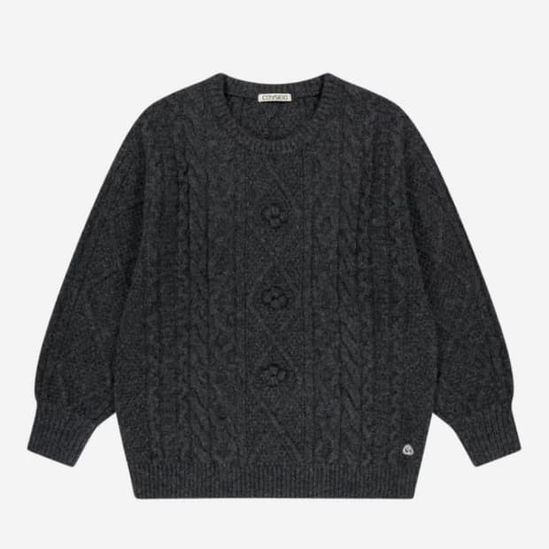 코이세이오 폼폼니트 챠콜