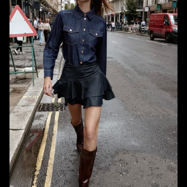 자라 데님셔츠 새상품