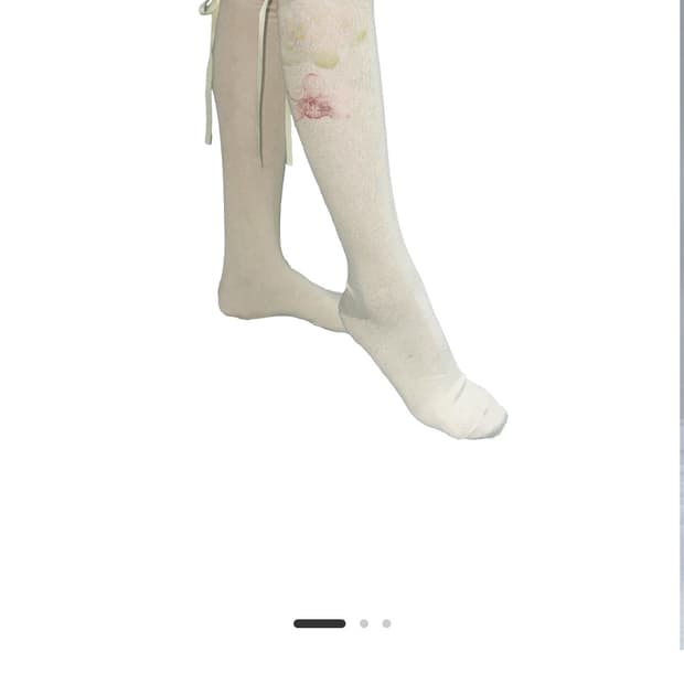 미미몽드 플라워 리본 니삭스