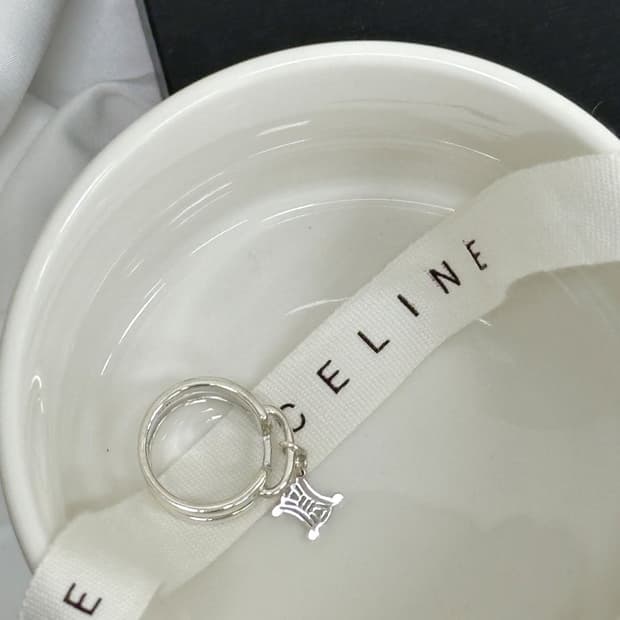 celine / 셀린느 트리오페 펜던트 실버925 반지 