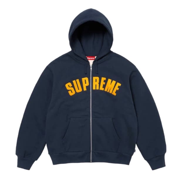 Supreme 아크 써멀 라인드 후드집업 네이비