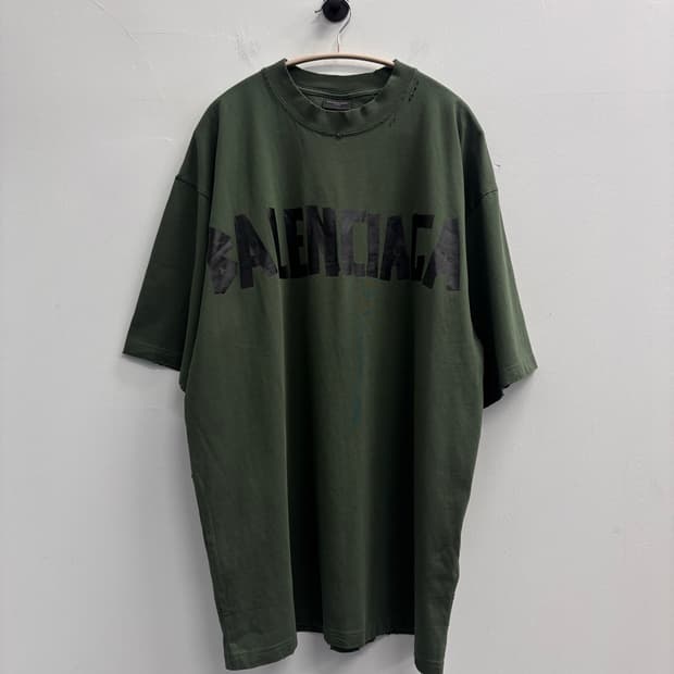 발렌시아가 24FW 뉴 테이프 반팔티