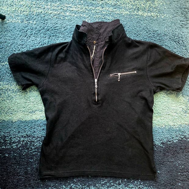 Male&co 락시크 다크 셔츠 레이어드 반팔 티셔츠 원지퍼 표기M