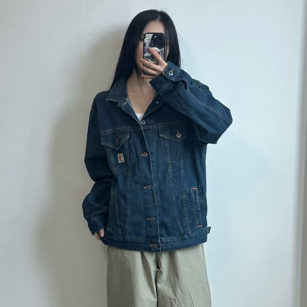 칼하트 OG 헬스턴 데님 트러커 자켓