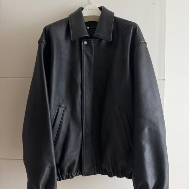 ssstein 슈타인 쉽 레더 집 숏 자켓 L사이즈