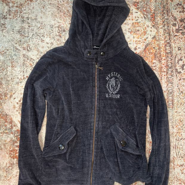 Hysteric glamour navy hoodie zipup