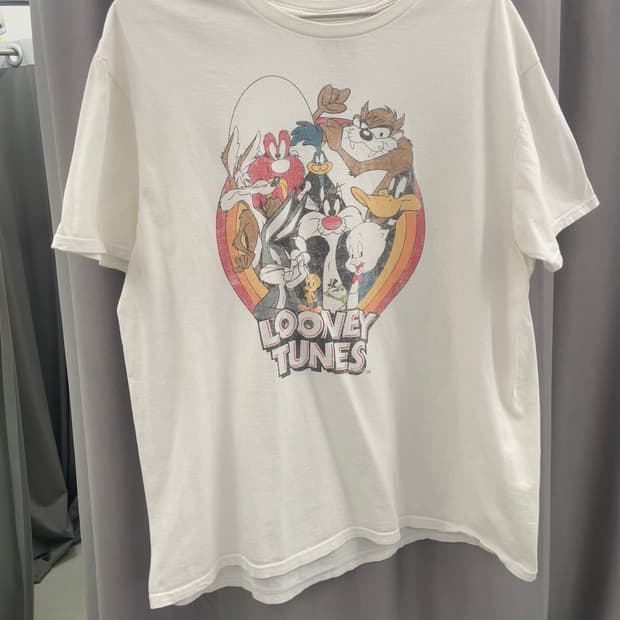 루니툰 프린팅 반팔 티셔츠 