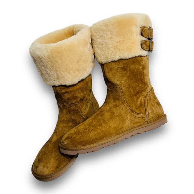 UGG Suede Chestnut Sheepskin Boots