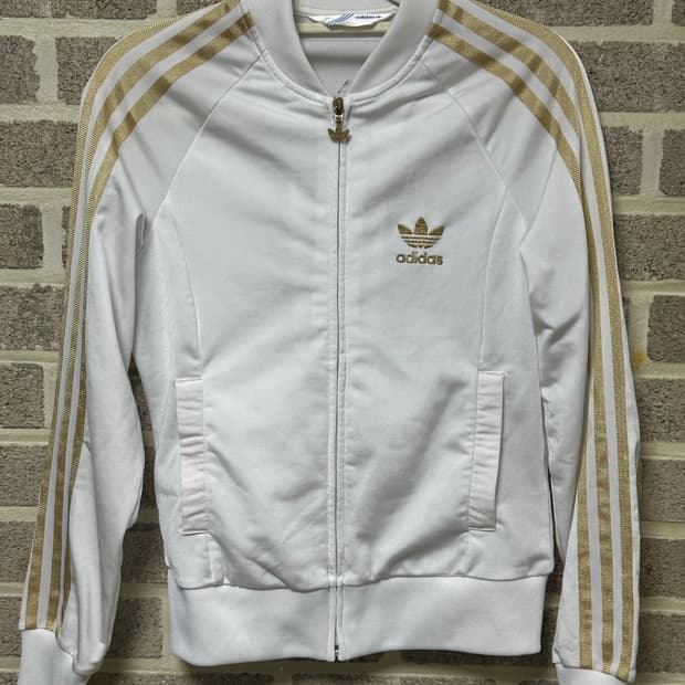 아디다스 화이트 골드 트랙탑