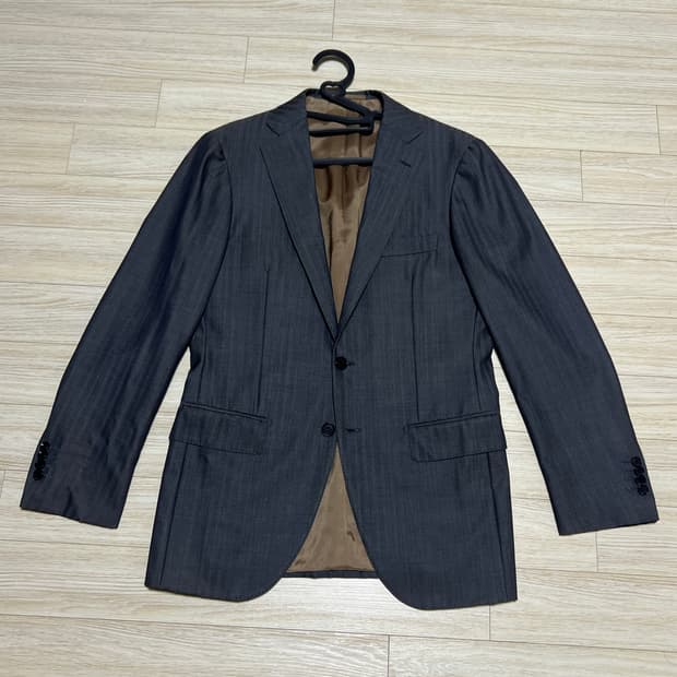 링자켓 블랙라벨 그레이 헤링본 자켓 44