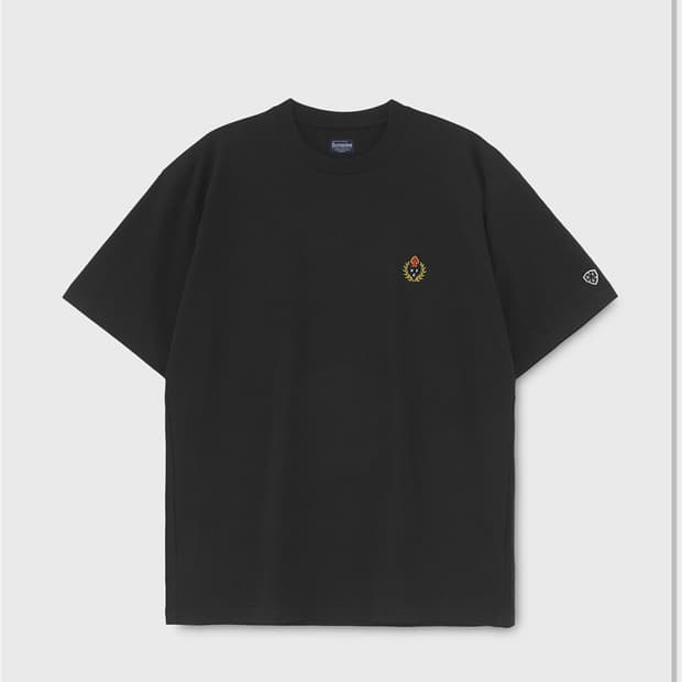 헤리티지플로스 반팔 티 블랙 M