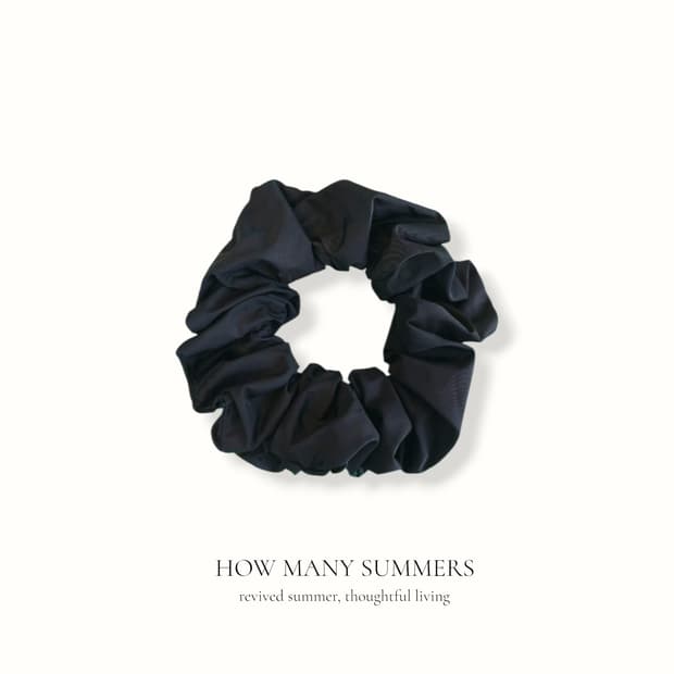 Small ​블랙 무지 곱창 헤어스크런치 hair scrunchie 