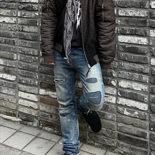 폴로 데님앤서플라이 패치워크 데님팬츠