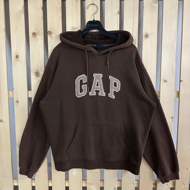 (M) GAP 갭 브라운 후드티