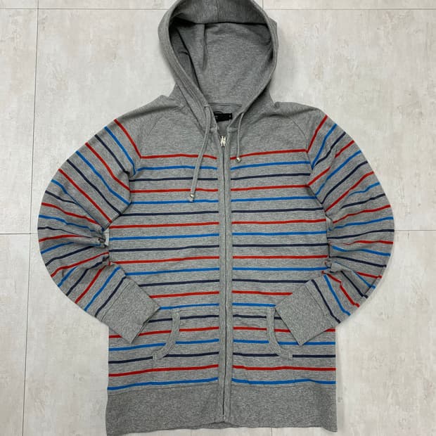 xtyle 스트라이프 히피 후드집업