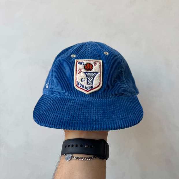 폴로 랄프로렌 셔닐 패치 코듀로이 캡