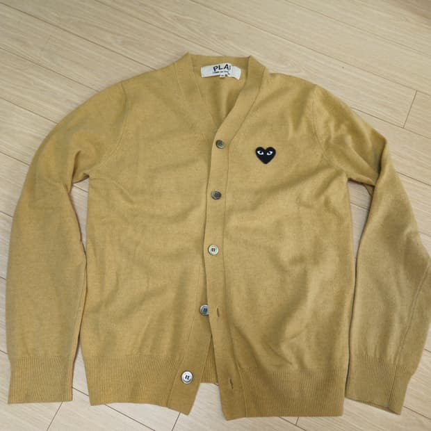 꼼데가르송 블랙 와펜 가디건 M