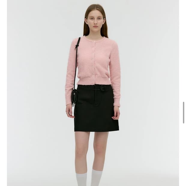 몽돌 크롭 니트 가디건 핑크 S 새상품 (59000원)