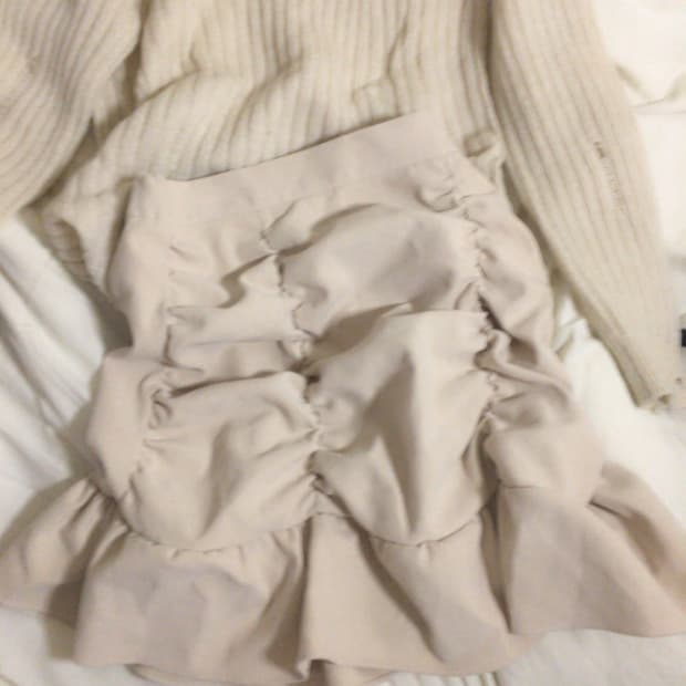 셔링 갸루 스커트