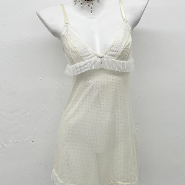 퓨어 화이트 레이스 슬립