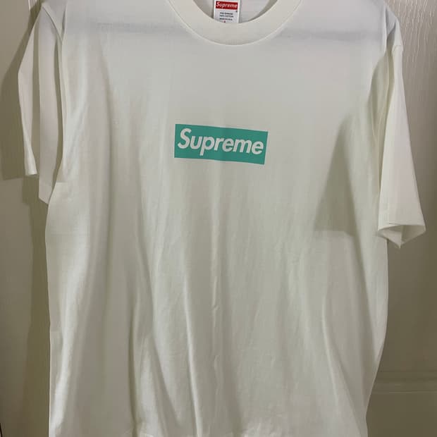 [L] 슈프림 티파니앤코 박스로고 반팔 