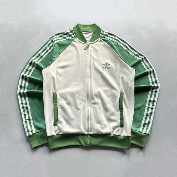 [XL]아디다스 희귀 말차 흰초 트랙탑 져지