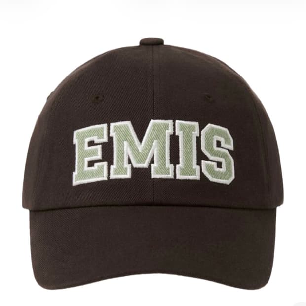 새상품) EMIS 이미스 트윌 캐피탈 로고 볼캡 브라운