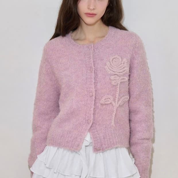 시눈 핑크 가디건