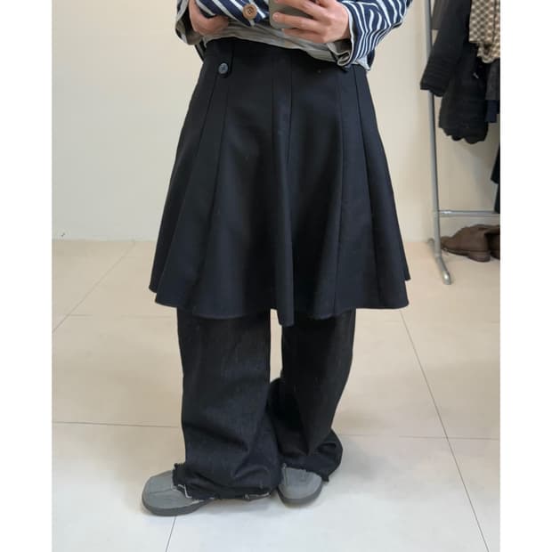 빈티지 울 스커트