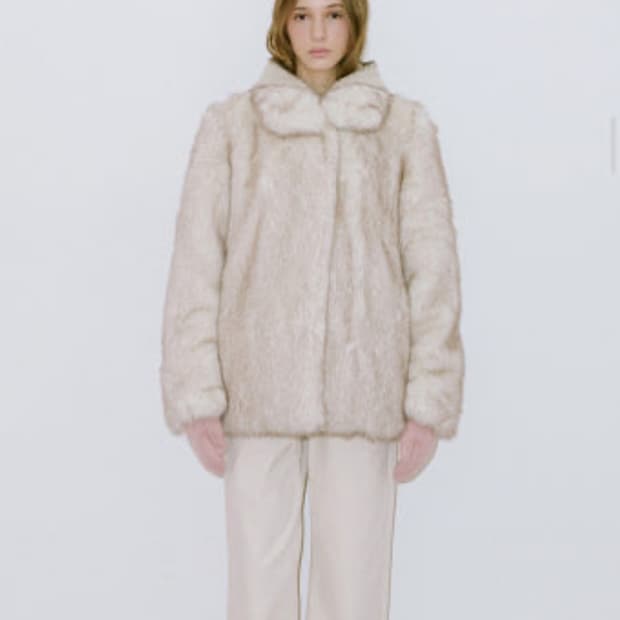 시눈 아이보리 퍼자켓