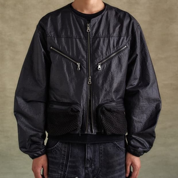 [s] 앤더슨벨 컨벡스 카라리스 크롭 재킷 자켓 바람막이 윈드러너 점퍼