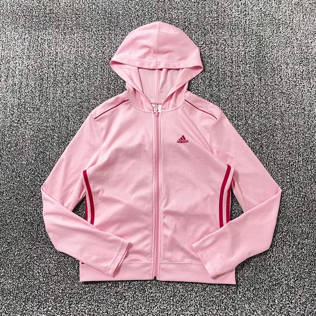 빈티지9. 희귀매물 아디다스 00'S 딸기우유 대장급 삼선 후드집업 후집