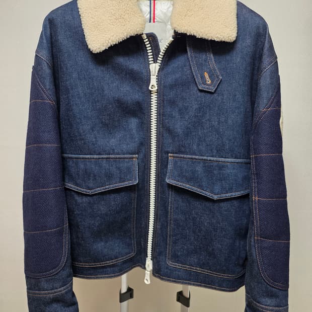 몽클레어 데님 양털 패딩 자켓 국내매장판