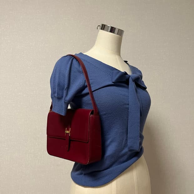 Anne klein 버건디 숄더백