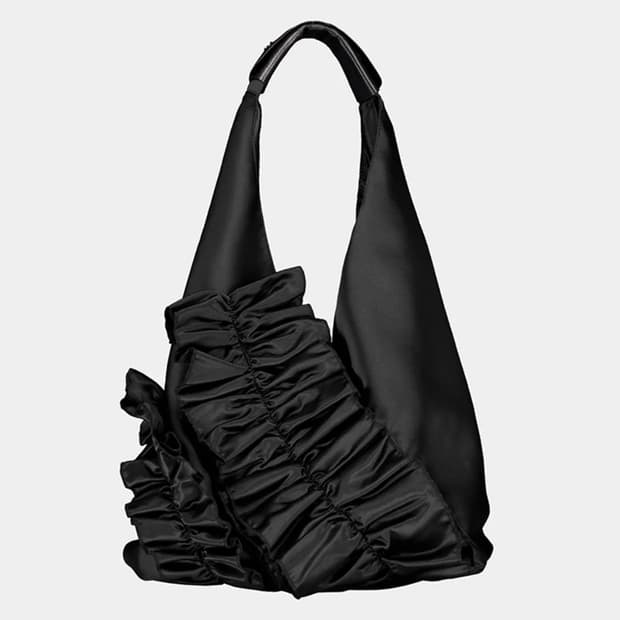 생긴스튜디오 ORIGAMI RUFFLE BAG - BLACK