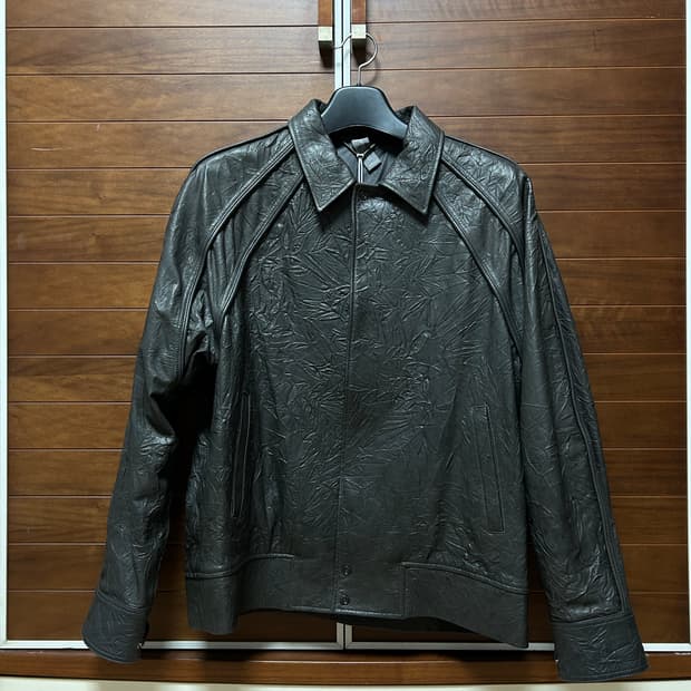 언어펙티드 레더 자켓 M