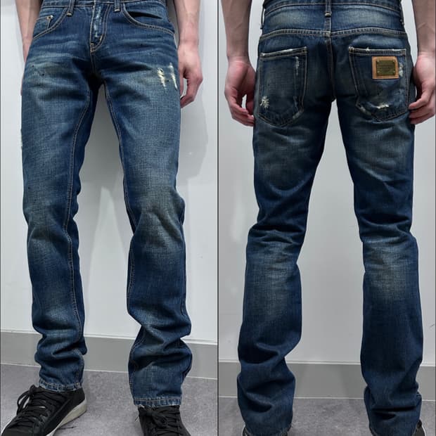 돌체앤가바나 롱 스트레이트 데님 팬츠