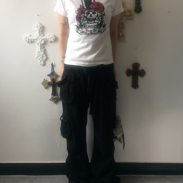 Skull printing t shirt