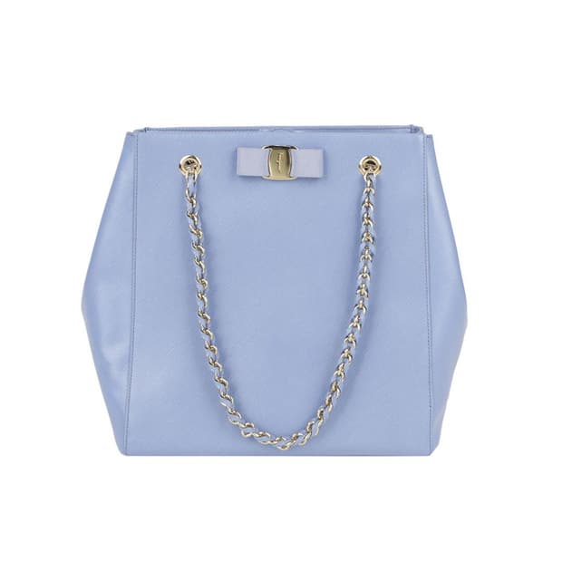 페라가모 사피아노 레더 바라 체인 숄더백