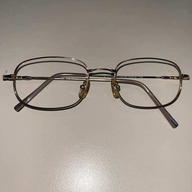 Askira square gold metal vintage 안경