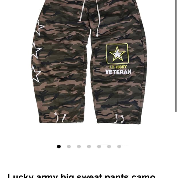 구함)) Lucky army big sweat pants camo