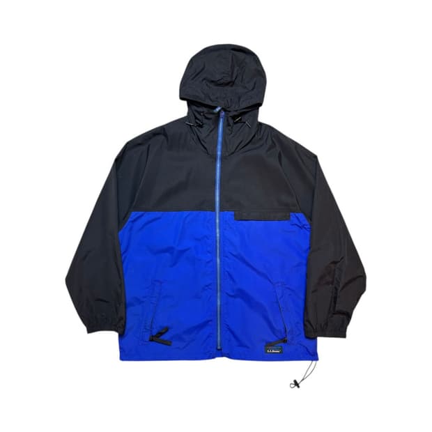 M) 엘엘빈 90s USA 투톤 블록 아웃도어 나일론 후드 자켓 OJ-P