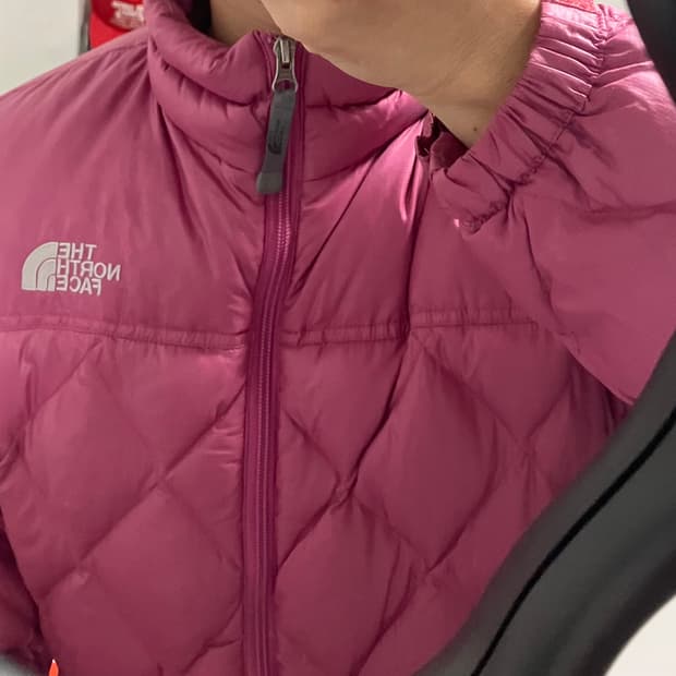 노스페이스 600 패딩 핑크