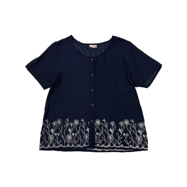 Sheer floral printed blouse
