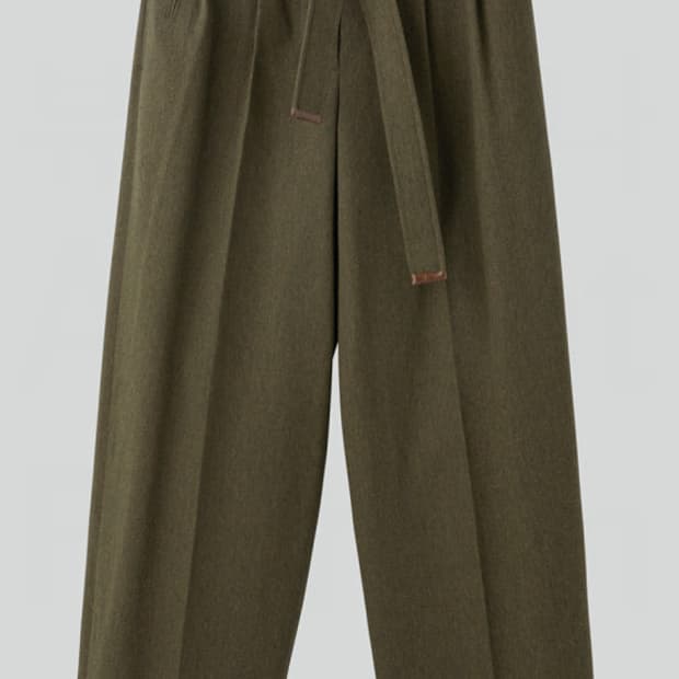 렉토 벨트 디테일 하이웨스트 카키 M사이즈