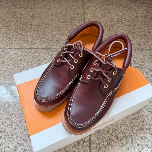 (새상품급) 팀버랜드 3아이 보트 슈즈 버건디